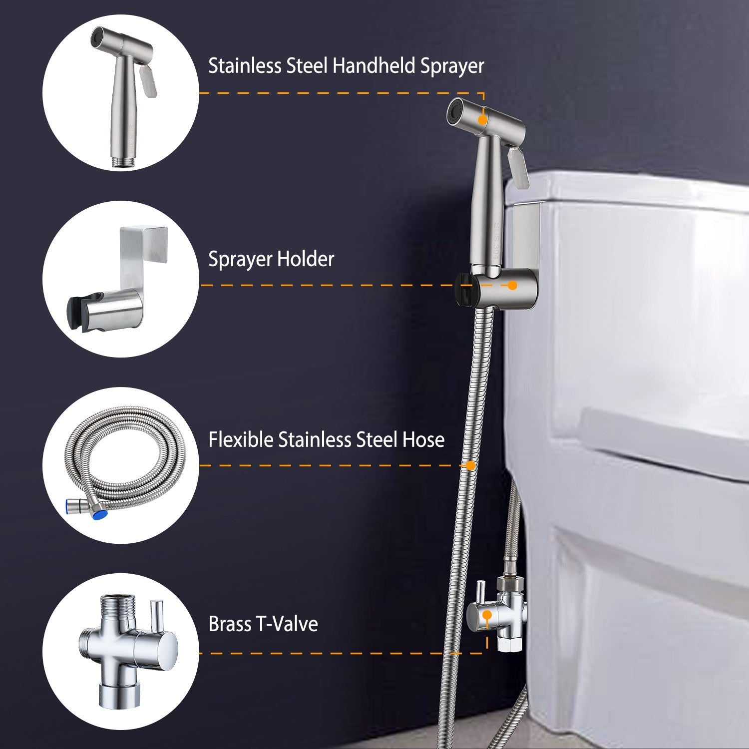 Handheld Bidet Sprayer Stainless Steel Discount Authentic Online