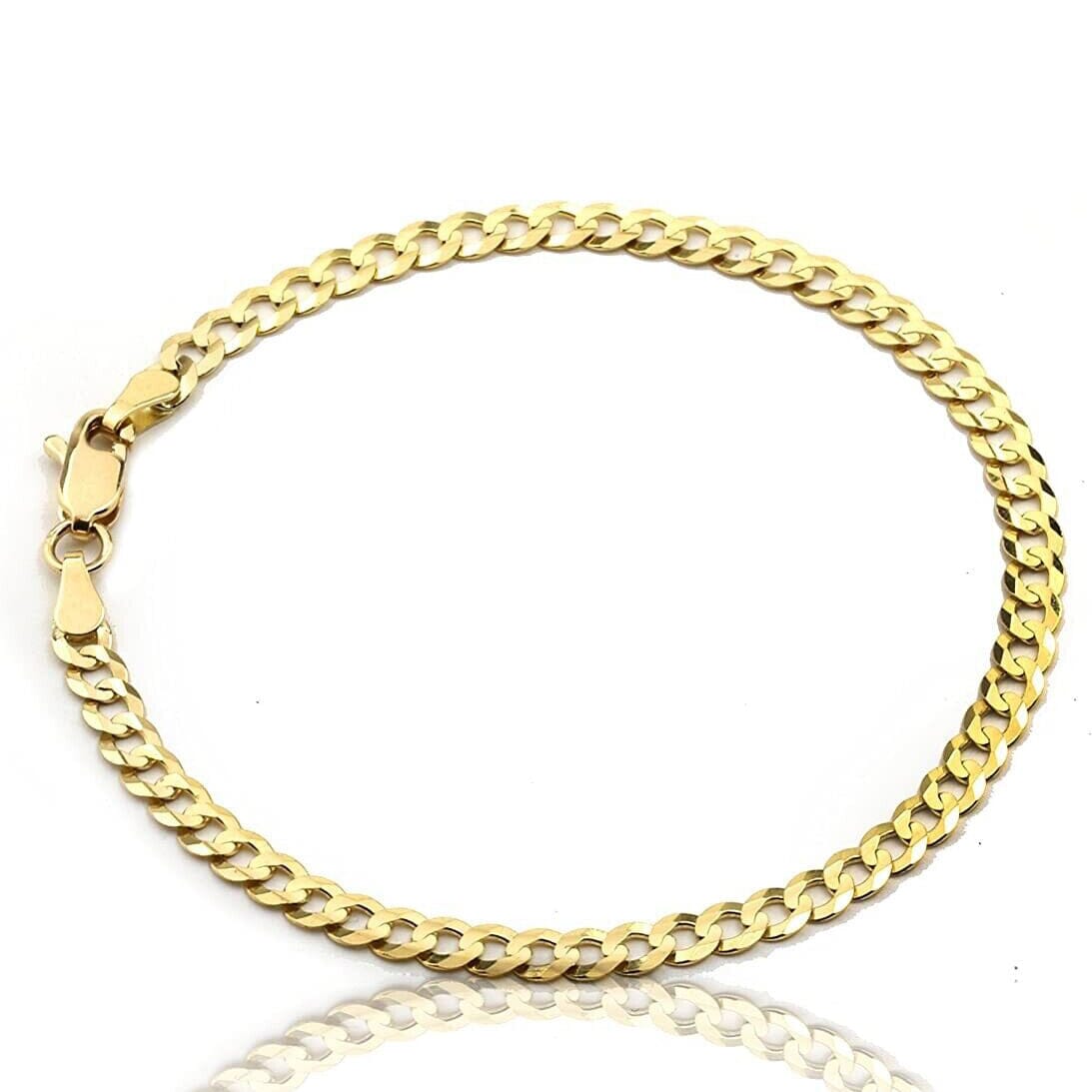 10K Yellow Gold Cuban Curb Chain Bracelet Anklet For Women – 2mm Cheap With Paypal