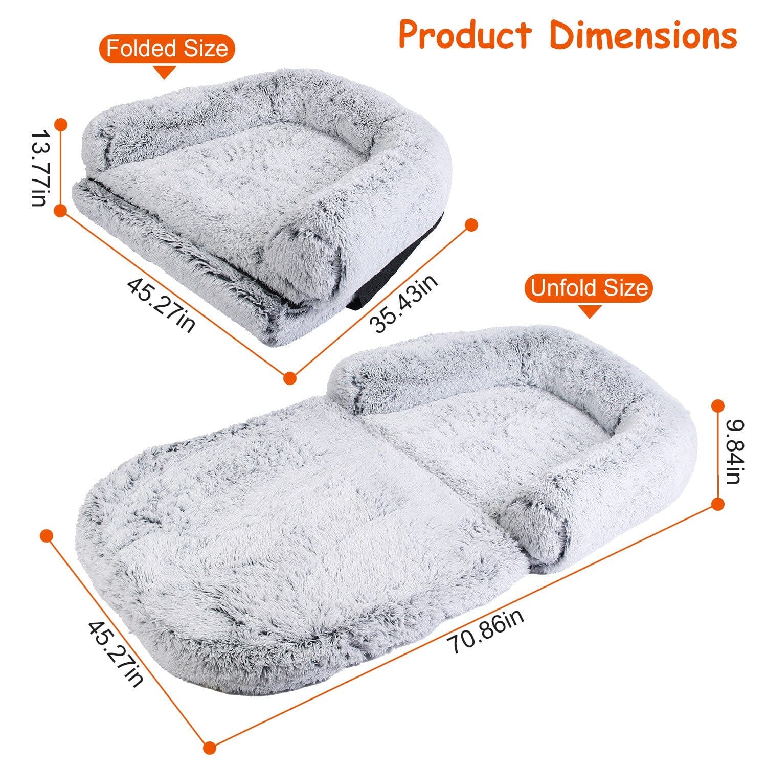 Napping Human-Sized Dog Bed Machine Washable Zipped Removable Cover Cheap Sale Many Kinds Of