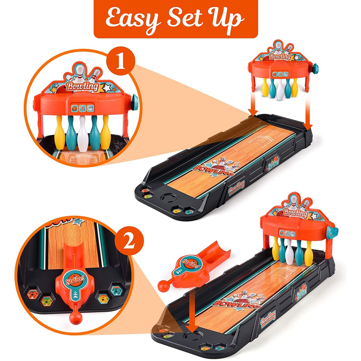 Mini Bowling Game Set Tabletop Practice Toy for Kids Get To Buy Sale Online