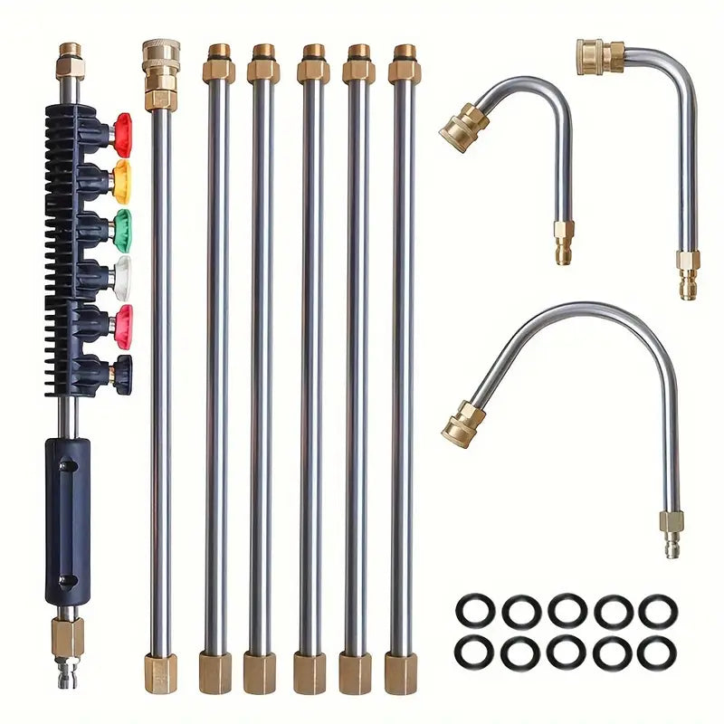 High Pressure Washer Extension Wand, 1/4 Quick Connect Power Washer Lance With 6 Nozzle Tips Original For Sale