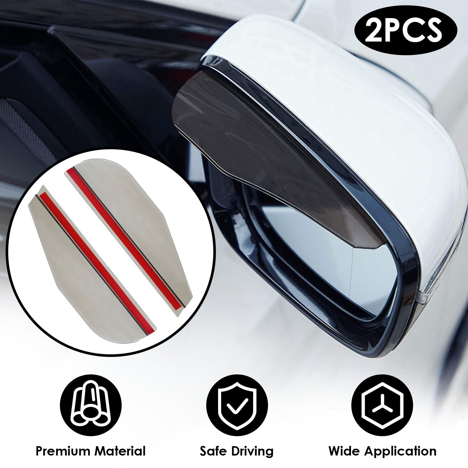 2-Piece: Car Side Mirror Rain Guard Sale Browse