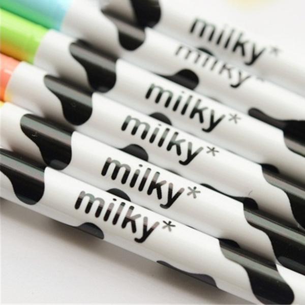 12-Piece: Milky Cow Multicolor Gel Pens Discount Cheap Online