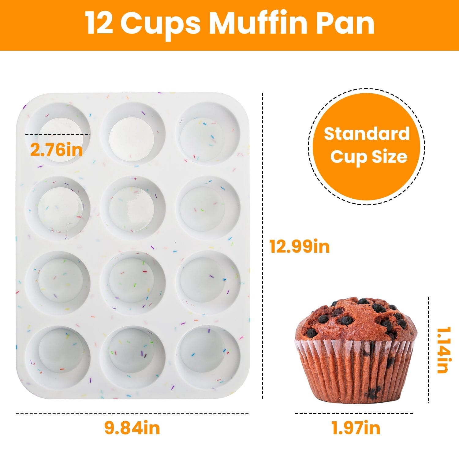 2-Pack: 12 Cups Silicone Muffin Nonstick Pans Buy Cheap Footlocker Finishline