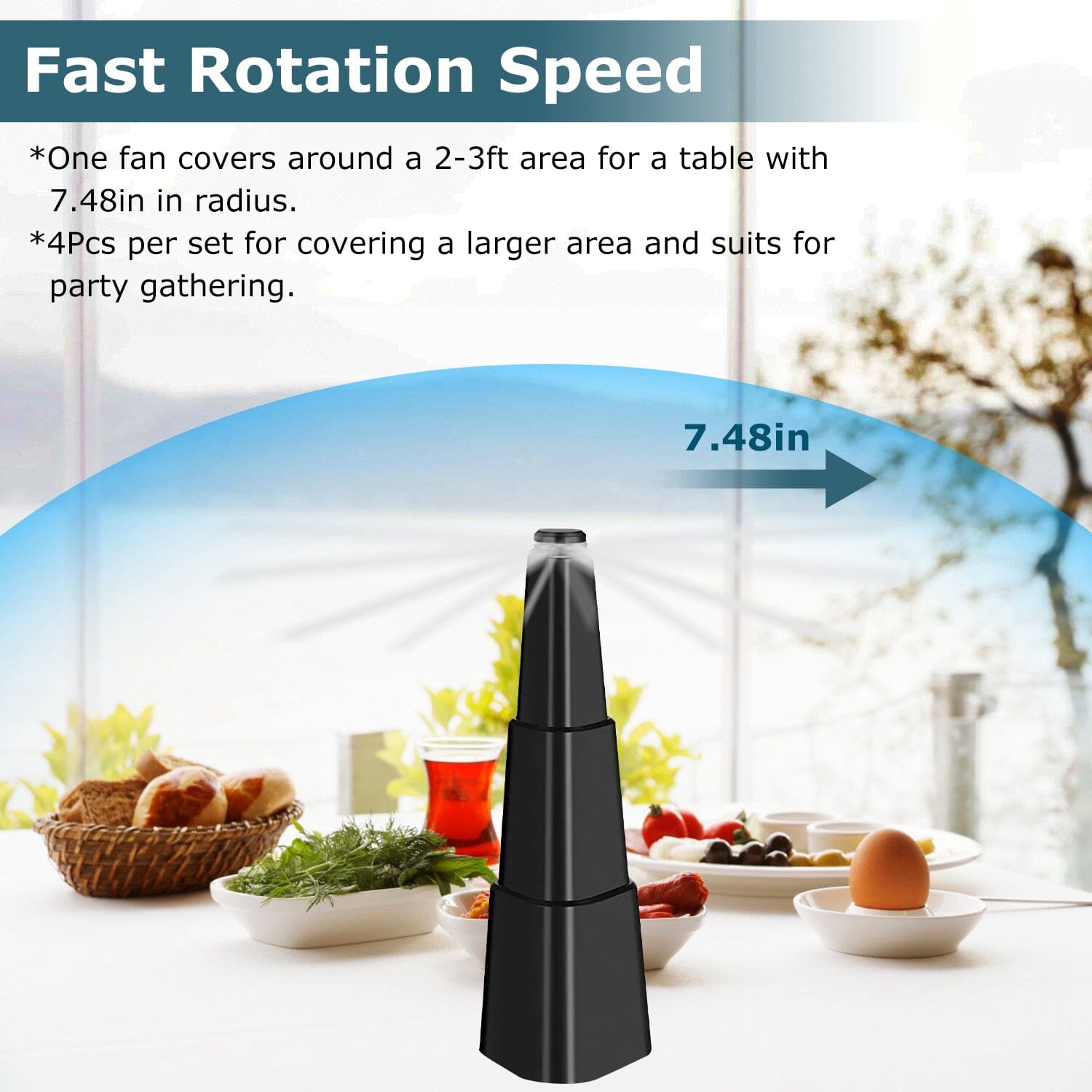4-Pieces: Fly Repellent Fan Table Top Battery Powered Bug Deterrent Cheap Get Authentic