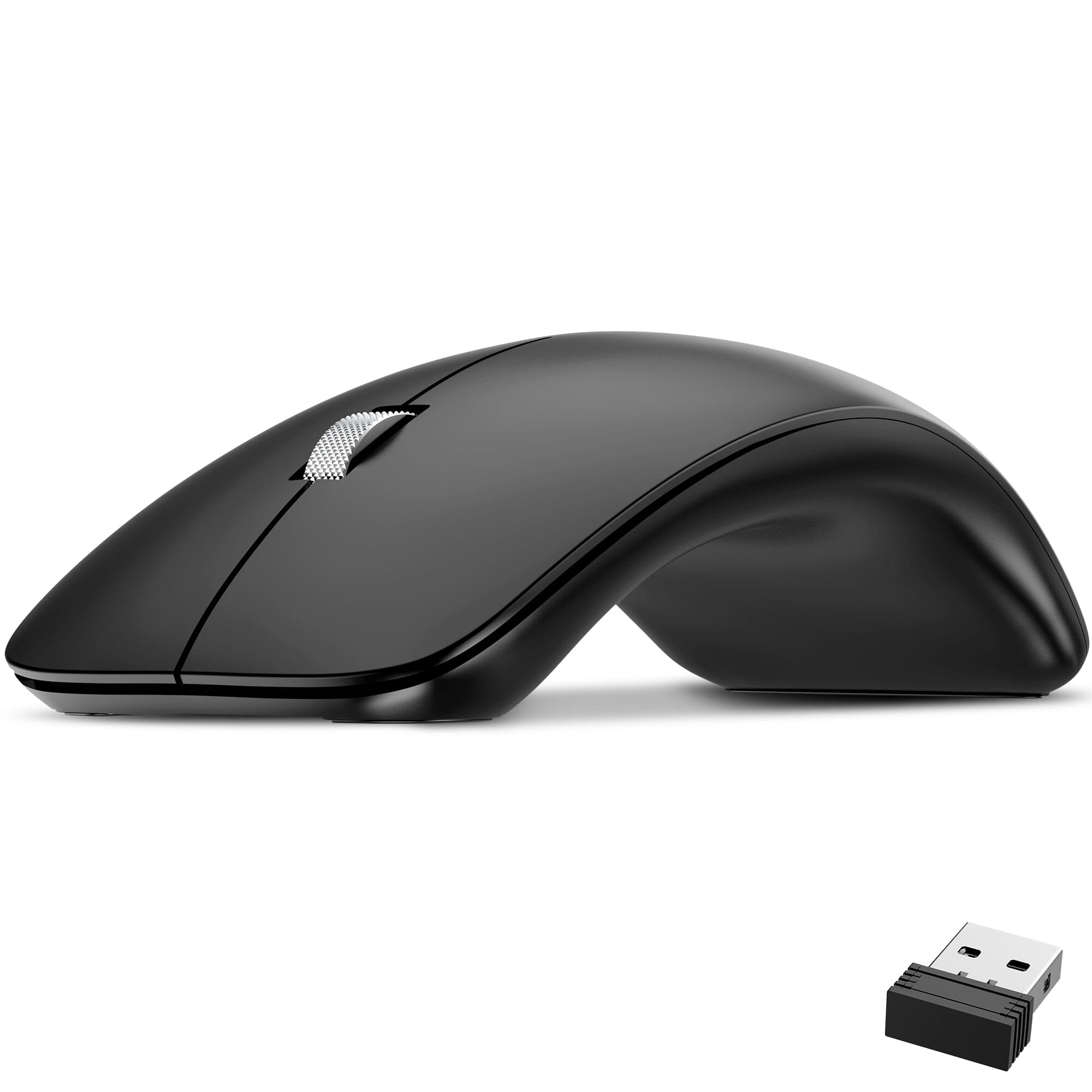 Delton S10 Curved Wireless Computer Mouse, USB Mouse, Battery Operated Discount Authentic