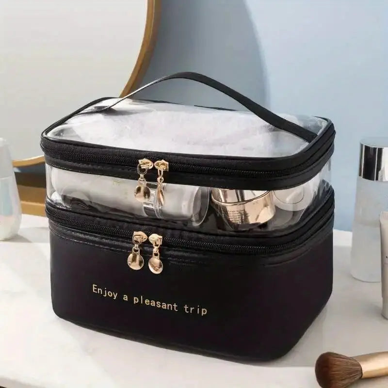 Women's Double Layer Makeup Bag 2025 Newest