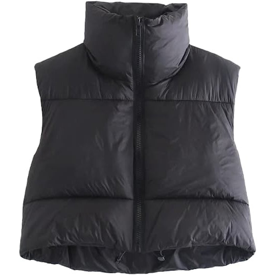 Women's Winter Crop Vest Lightweight Sleeveless Warm Outerwear Puffer Vest Padded Gilet Buy Cheap Manchester