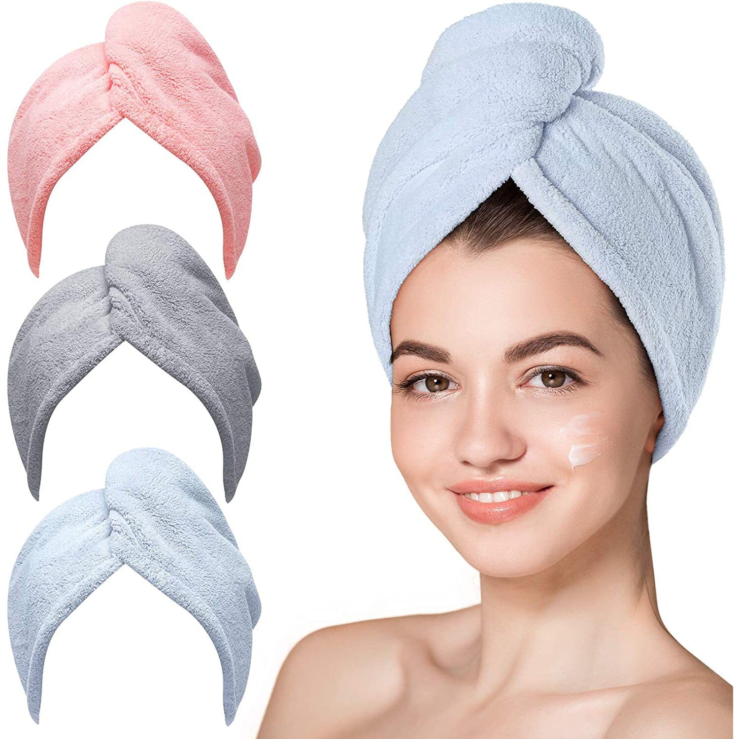 3-Pack: Hicober Microfiber Hair Towel Cheap Pictures