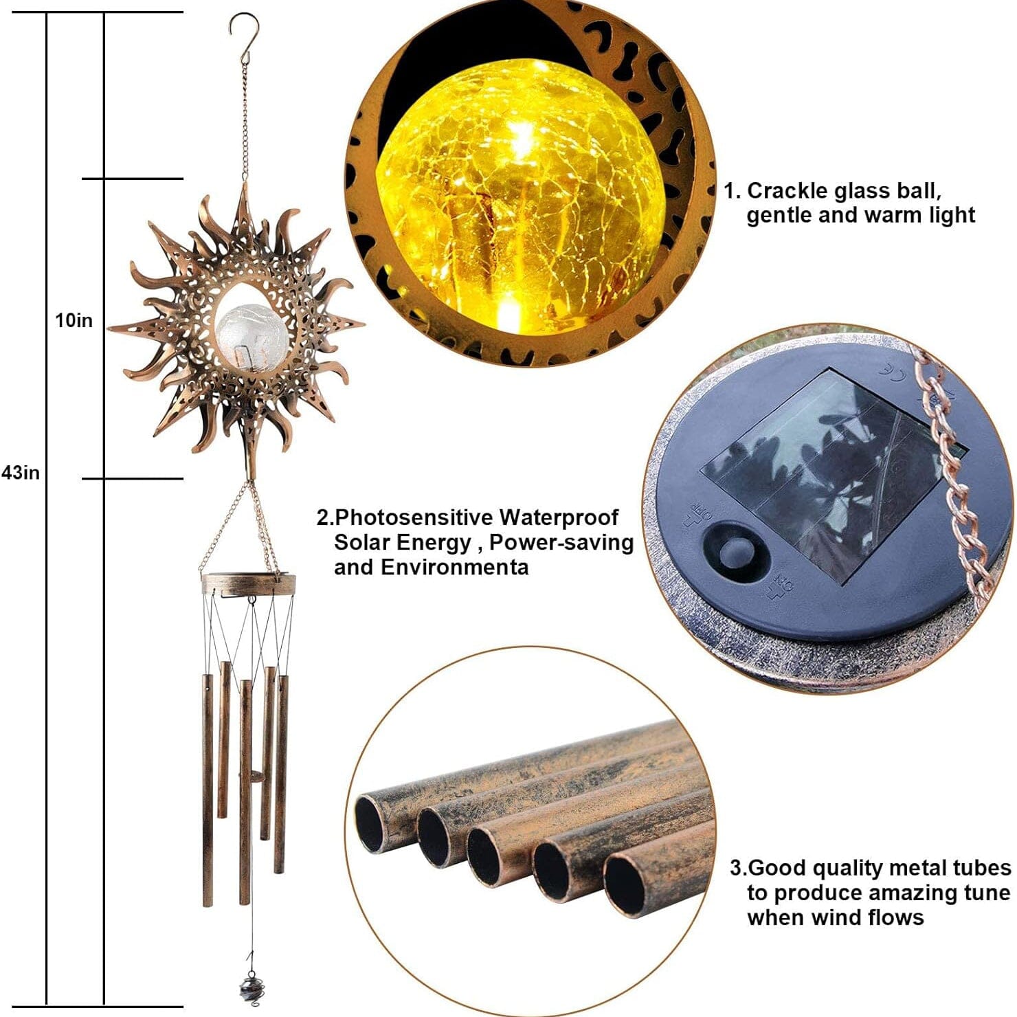 Sun Solar Wind Chimes Best Place For Sale