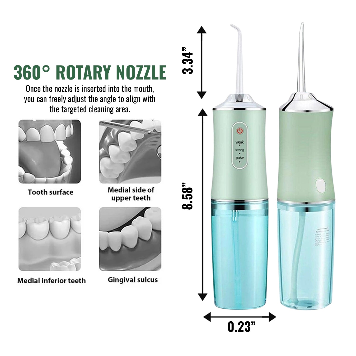 Professional Cordless Rechargeable 3 Modes Water Flosser Dental Oral Irrigator, Braces Cleaner Outlet Fashion Style