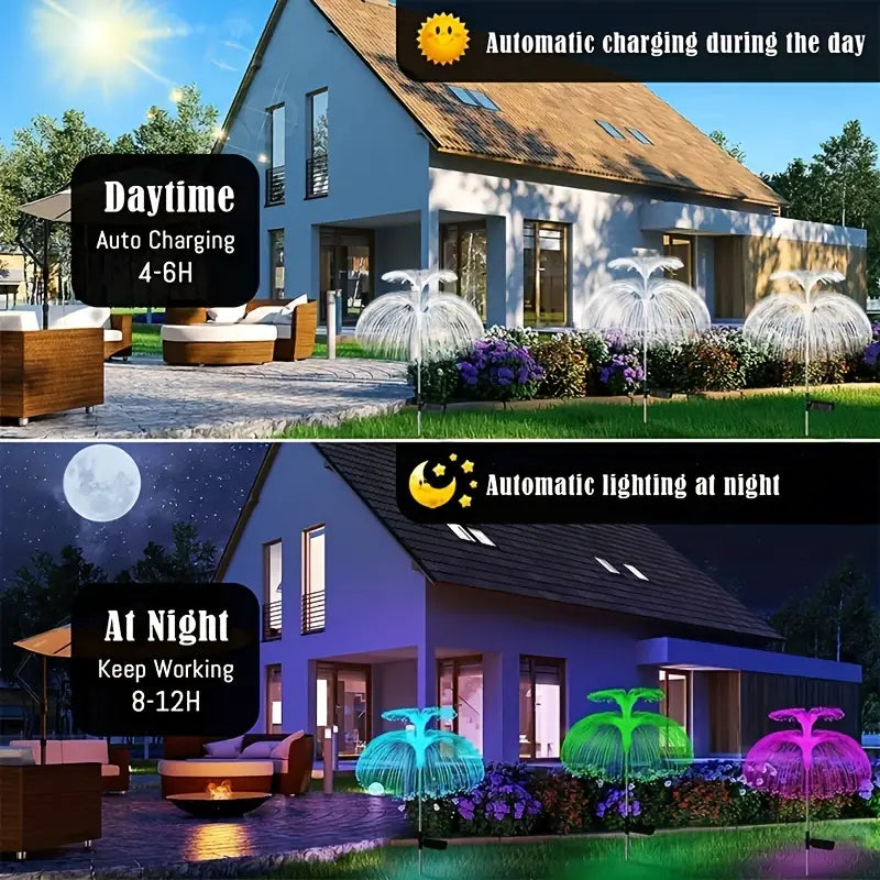 2-Pack: Waterproof Solar Jellyfish Fiber Optic Light For Sale Official Site
