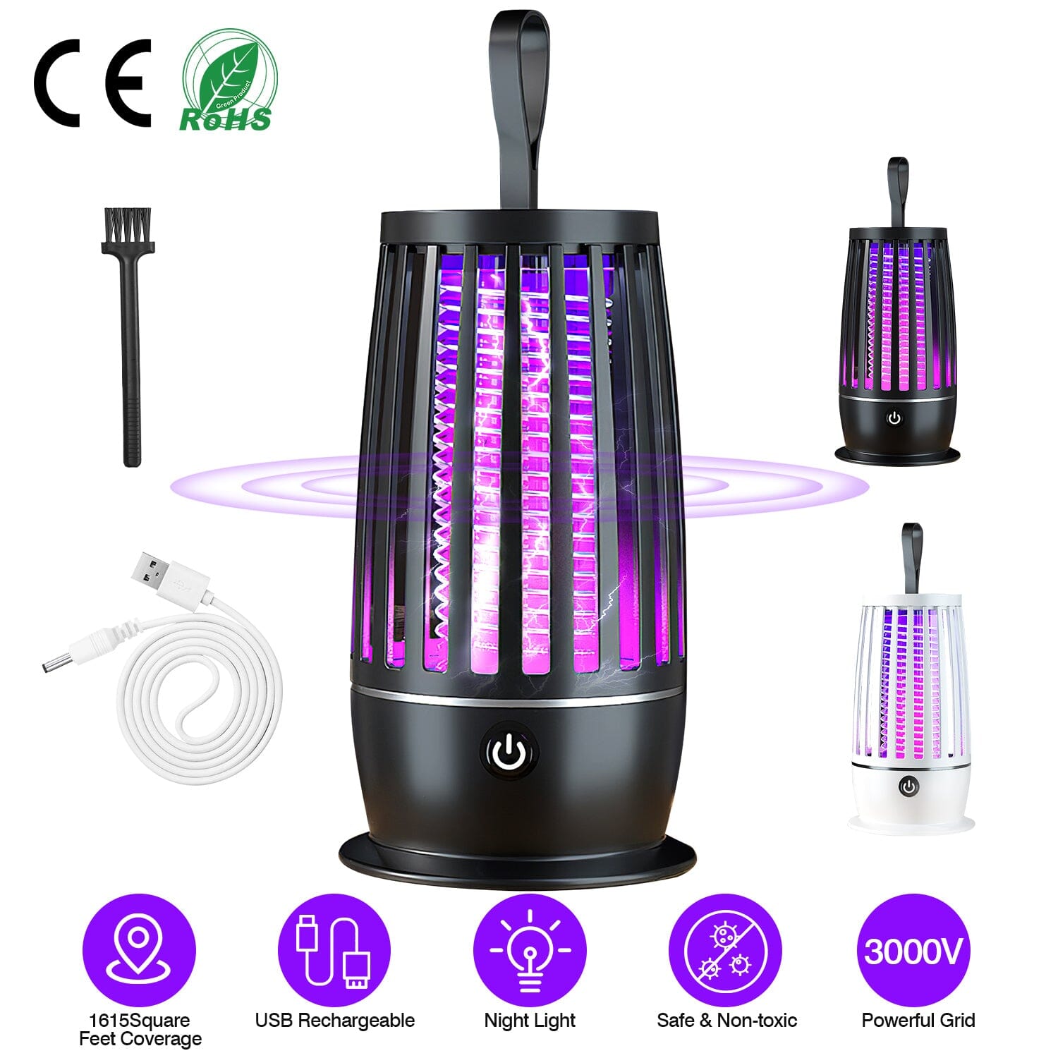 Killer Lamp Bug Zapper with Night Light Strap Mosquito Catcher Outlet Best Place