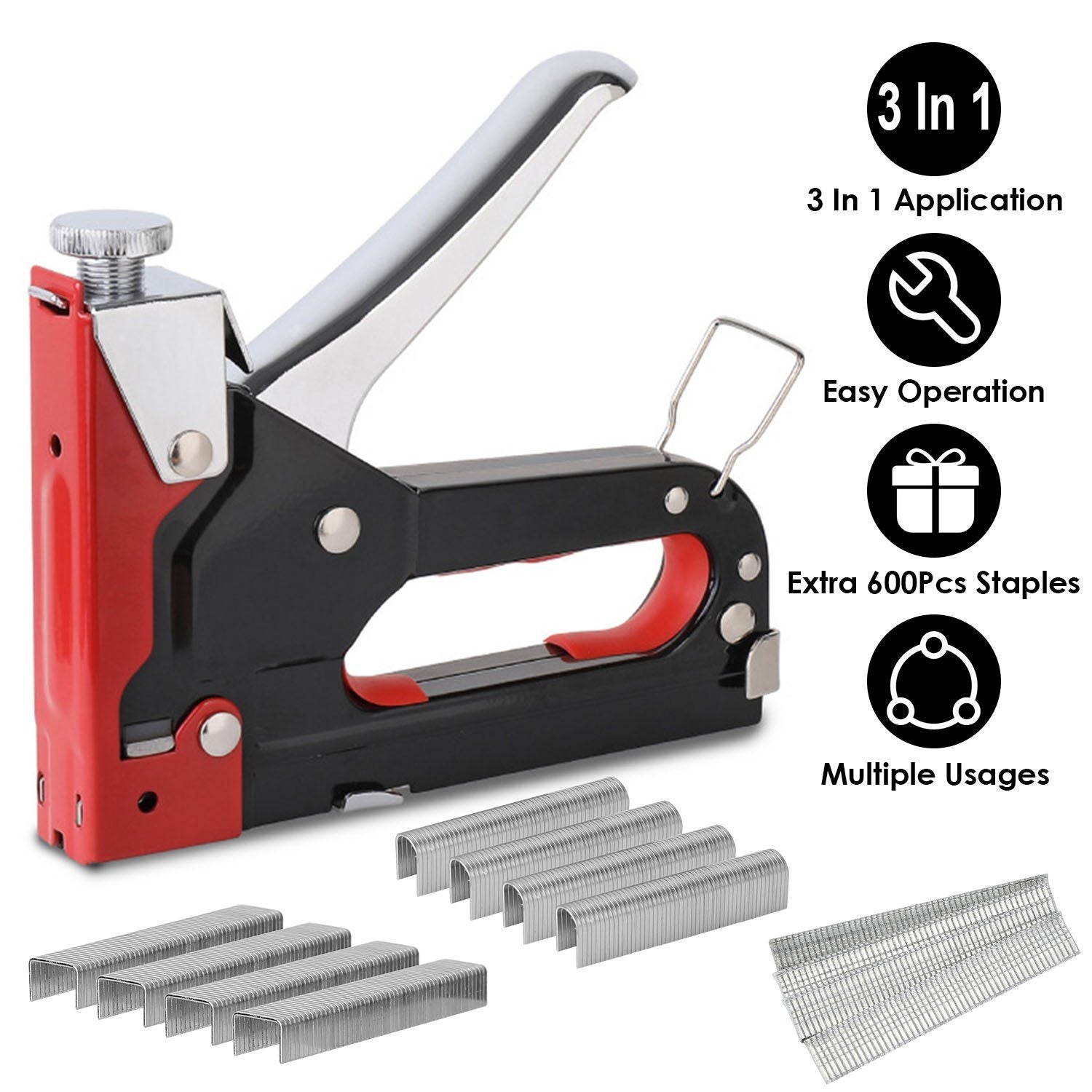 3-in-1 Heavy Duty Manual Nail Stapler Kit Collections Online