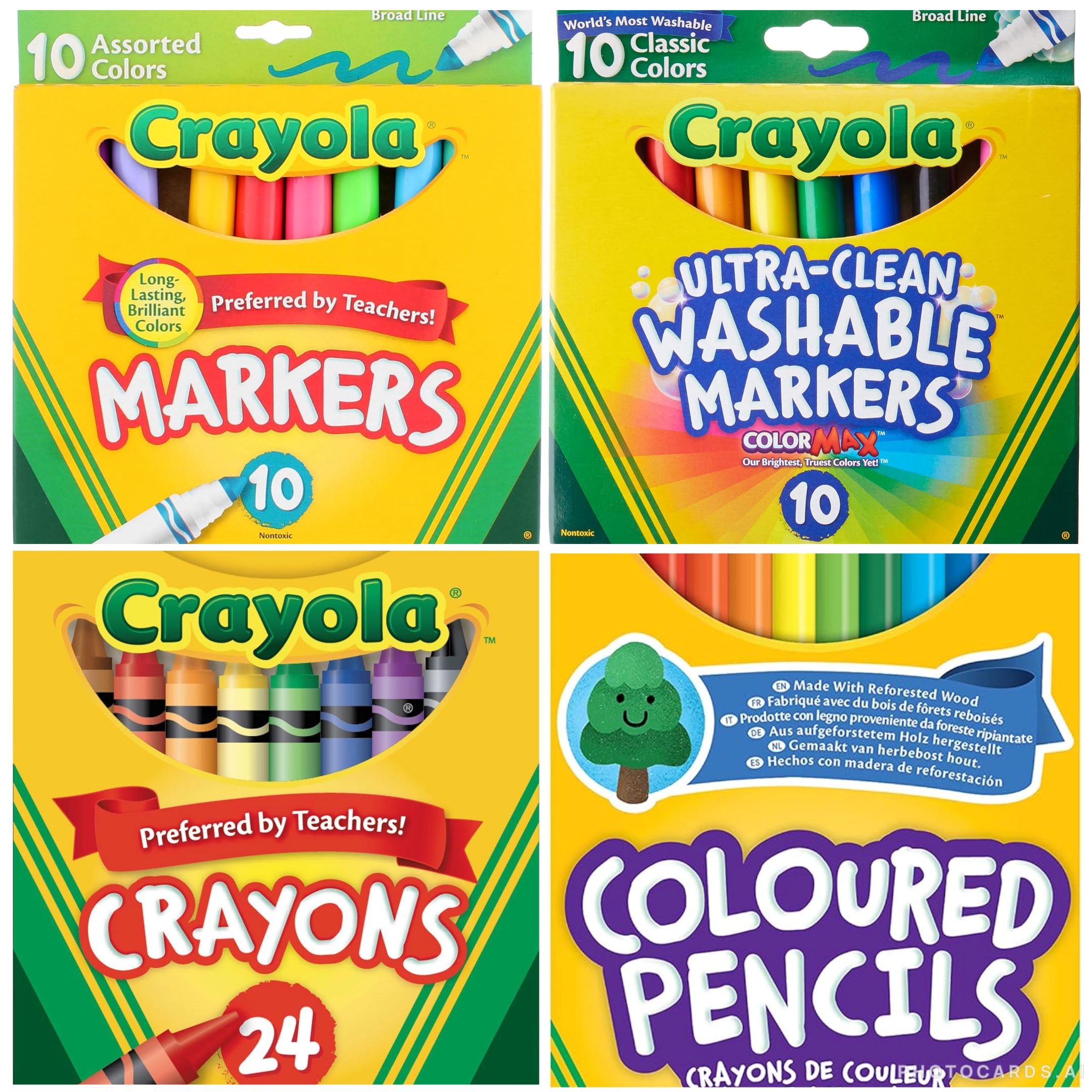 4-Packs: Crayola Assorted Style Marker Crayon Color Pencil Low Pice Fee Shipping Online