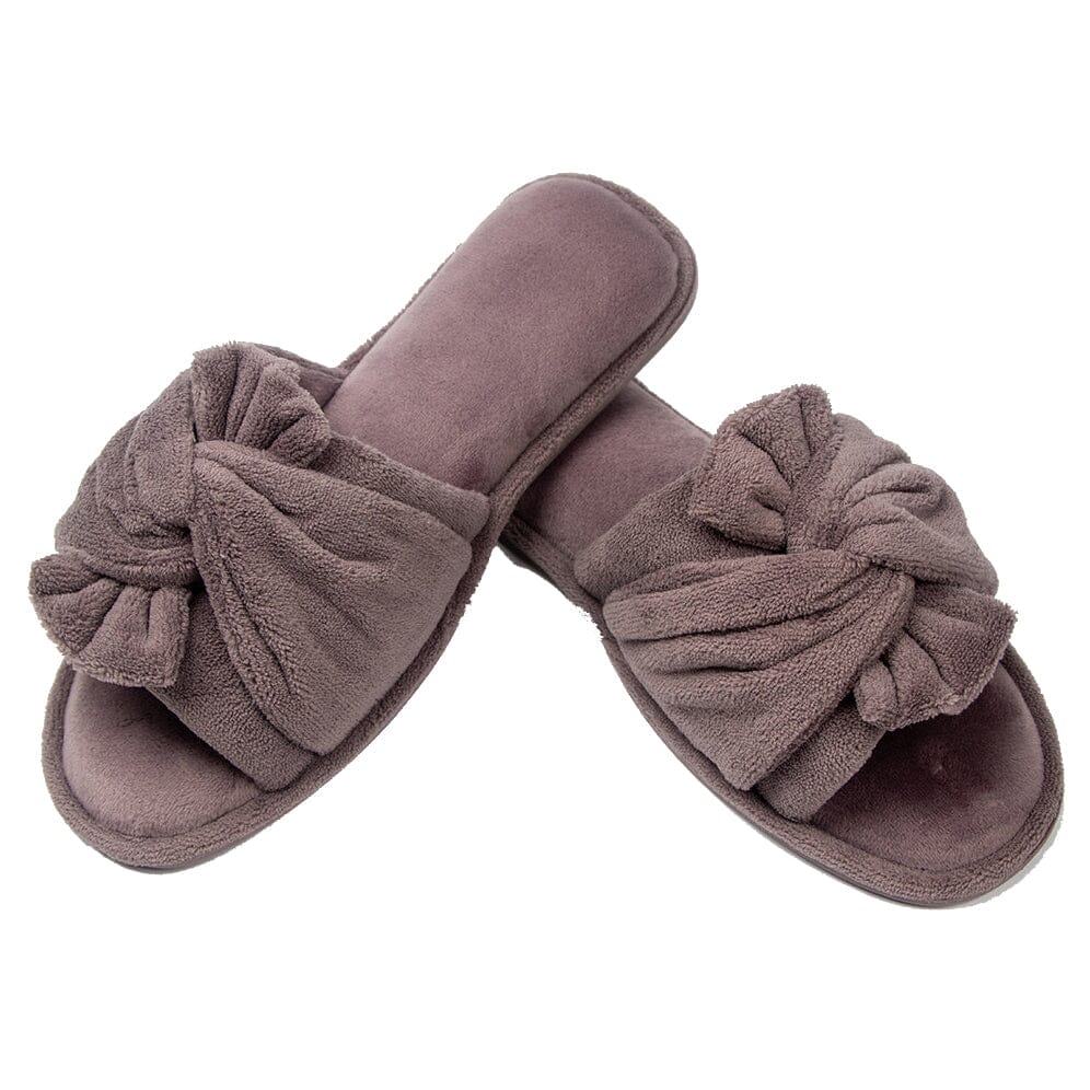 Roxoni Women's Indoor Twist Ribbon Plus Open Toe House Slippers Free Shipping Comfortable