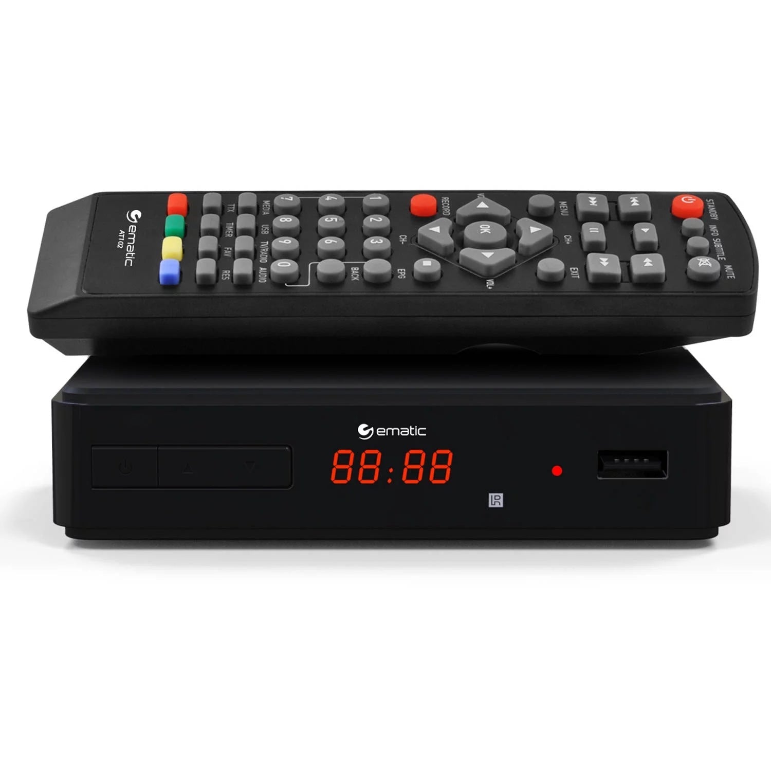 Ematic AT102 Digital TV HD Converter Box + Recorder with LED Display (Black) Sale Low Pice