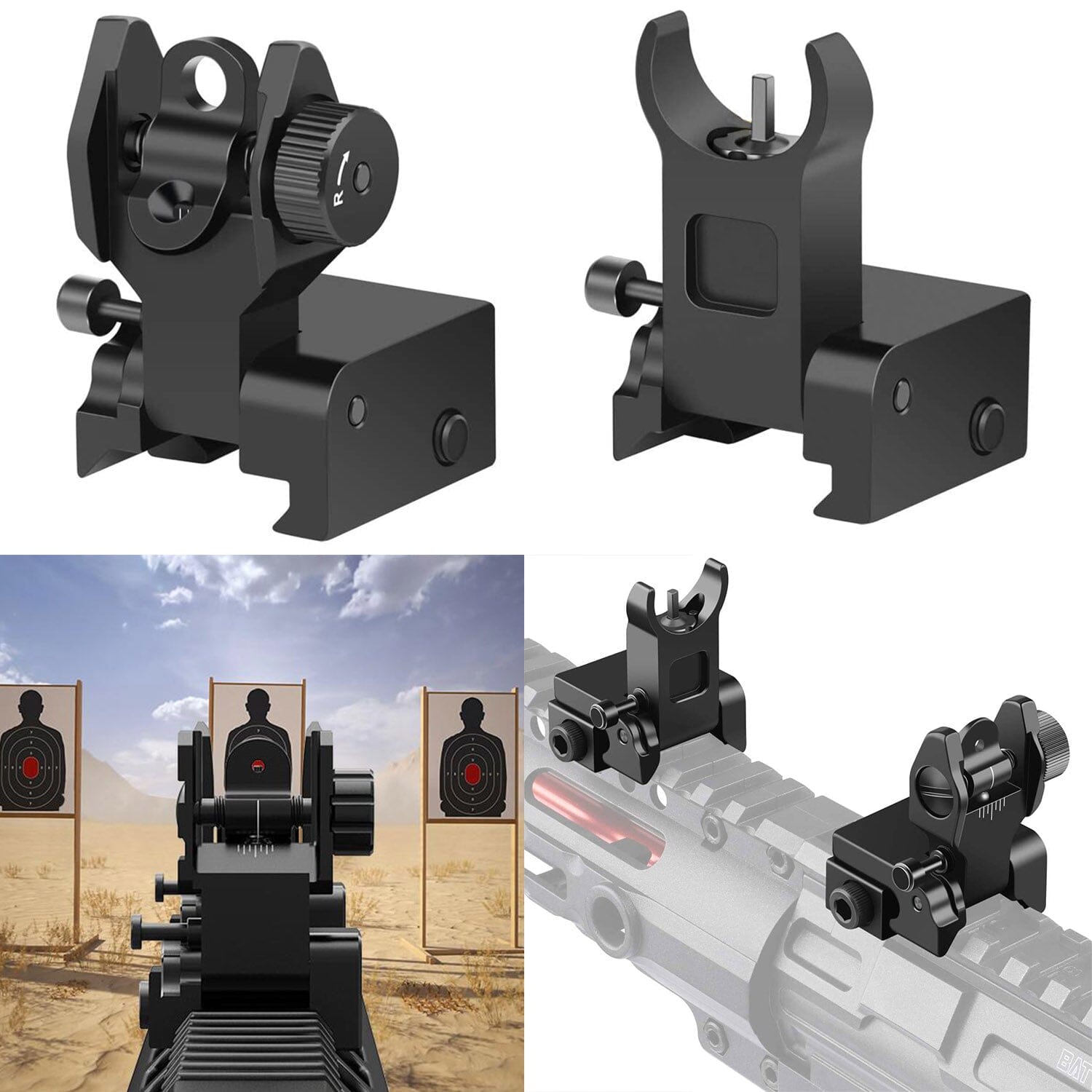 Flip Up Rear Front Aluminum Alloy Tactical Sight Set Buy Cheap Official Site