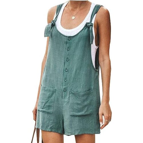 Women's Casual Summer Cotton Linen Rompers Overalls Jumpsuit Shorts Buy Cheap From China