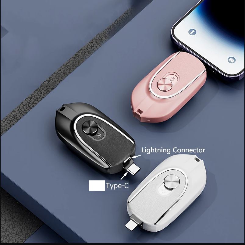 2-in-1 Connector Power Station Portable Charger Mini Emergency Keychain Power Bank Eastbay Online