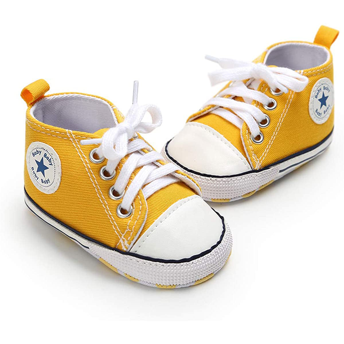 Unisex High Top Sneaker Soft Anti-Slip Sole Newborn Infant Denim Shoes Visit