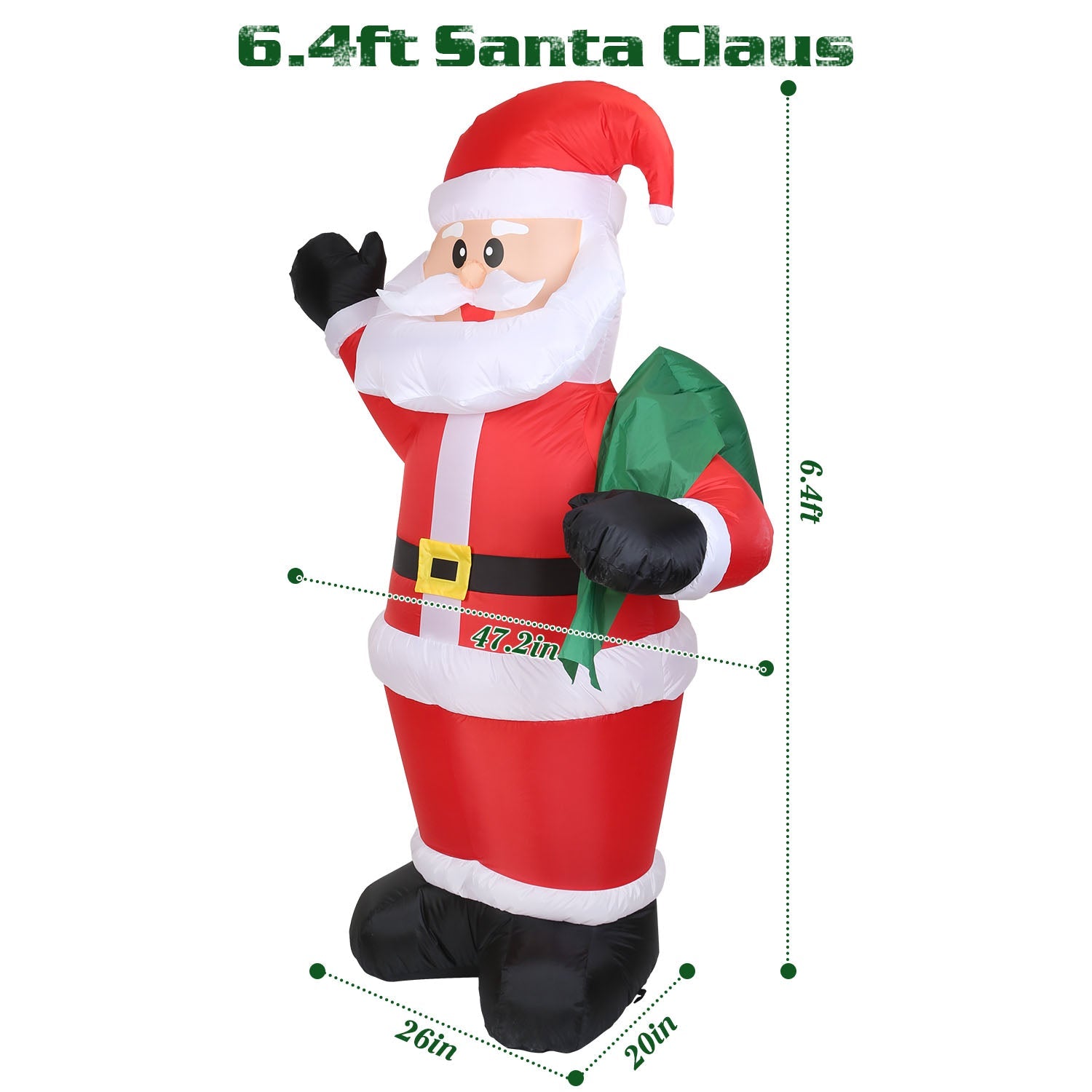 6.4ft Inflatable Christmas Giant Santa Claus Cheap With Paypal