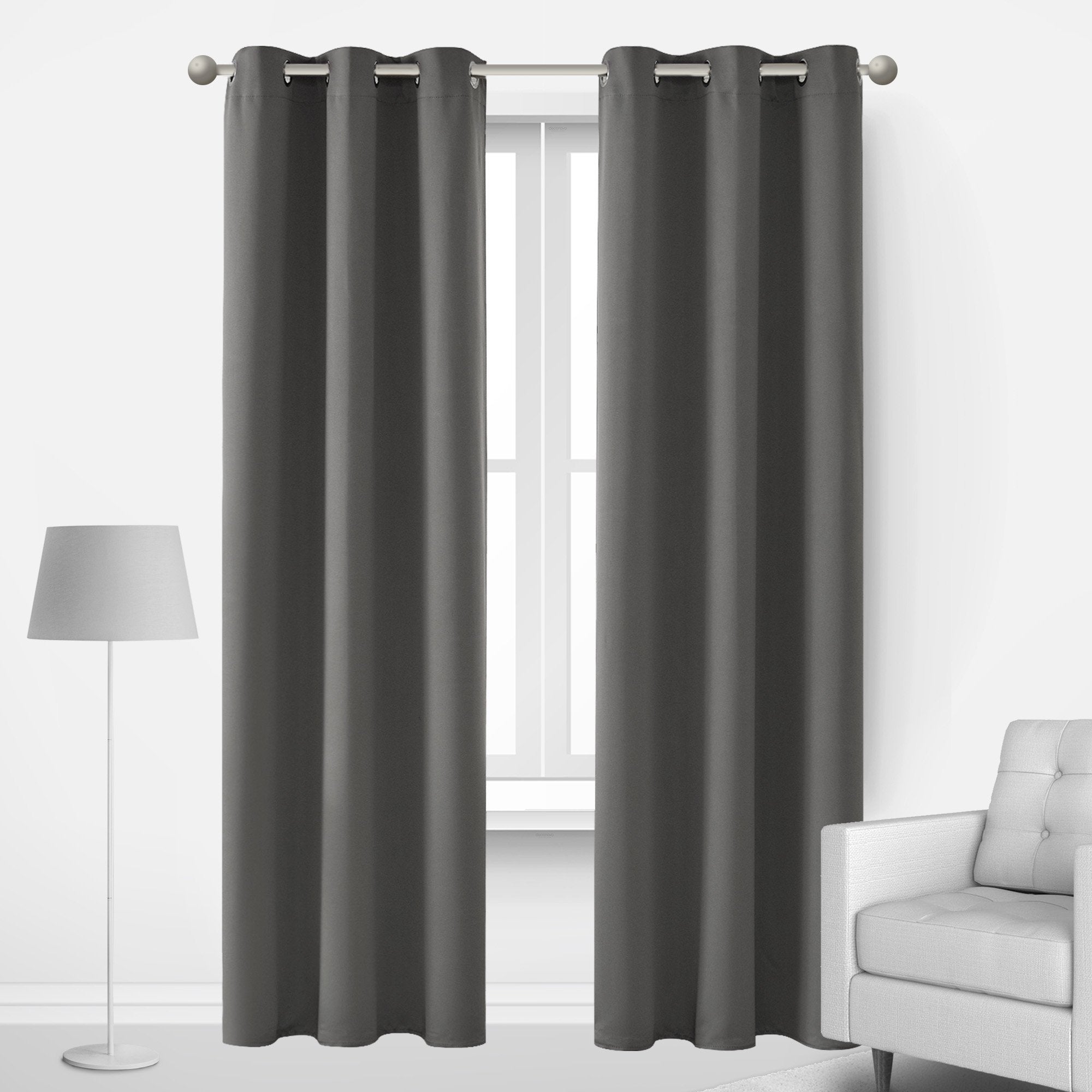 2-Panels: Deconovo Room Darkening Thermal Insulated Blackout Grommet Window Curtains Free Shipping With Mastercard