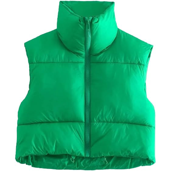 Women's Winter Crop Vest Lightweight Sleeveless Warm Outerwear Puffer Vest Padded Gilet Buy Cheap Manchester