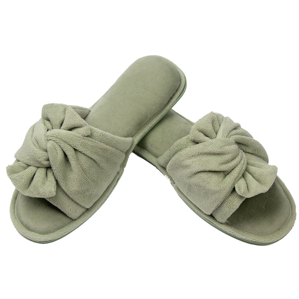 Roxoni Women's Indoor Twist Ribbon Plus Open Toe House Slippers Free Shipping Comfortable