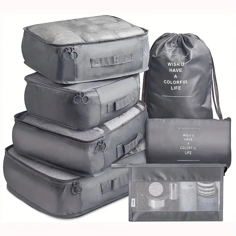 7-Pieces: Travel Luggage Packing Organizers Set Clearance Free Shipping