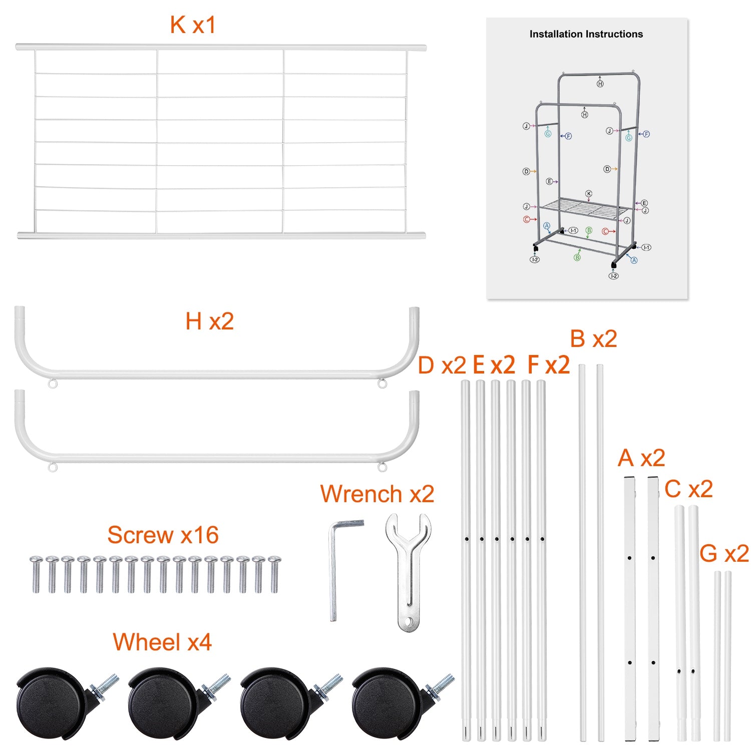 Garment Hanging Rack Clothing Rail Organizer Cheap Sale New