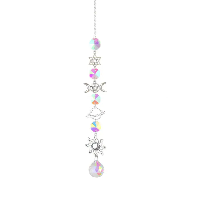 3-Pieces: Crystal Wind Chime Pendant Catcher Diamond Prisms Inexpensive Sale Online