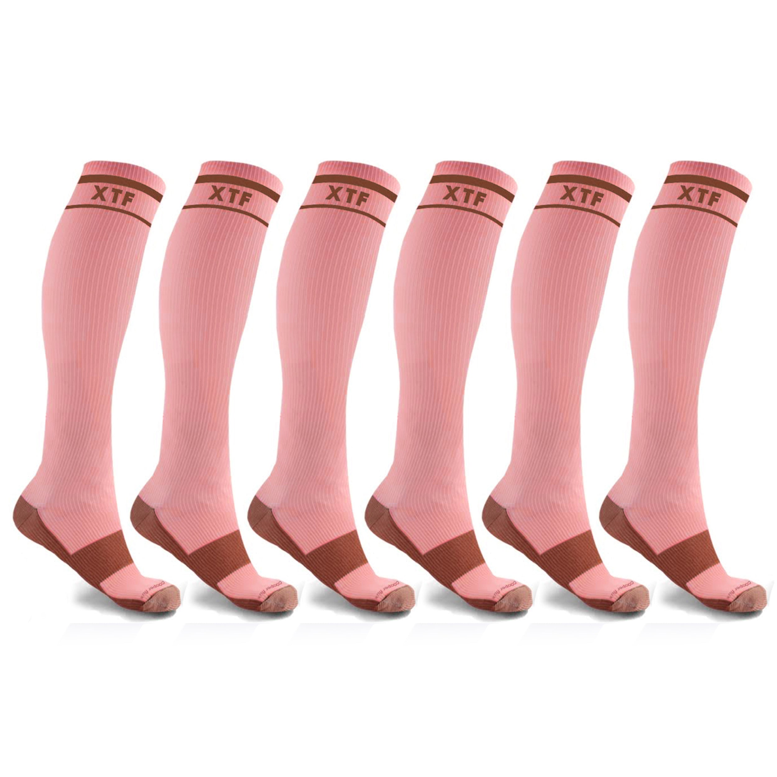 6-Pairs: Unisex Copper-Infused Knee High Compression Socks Outlet 100% Authentic