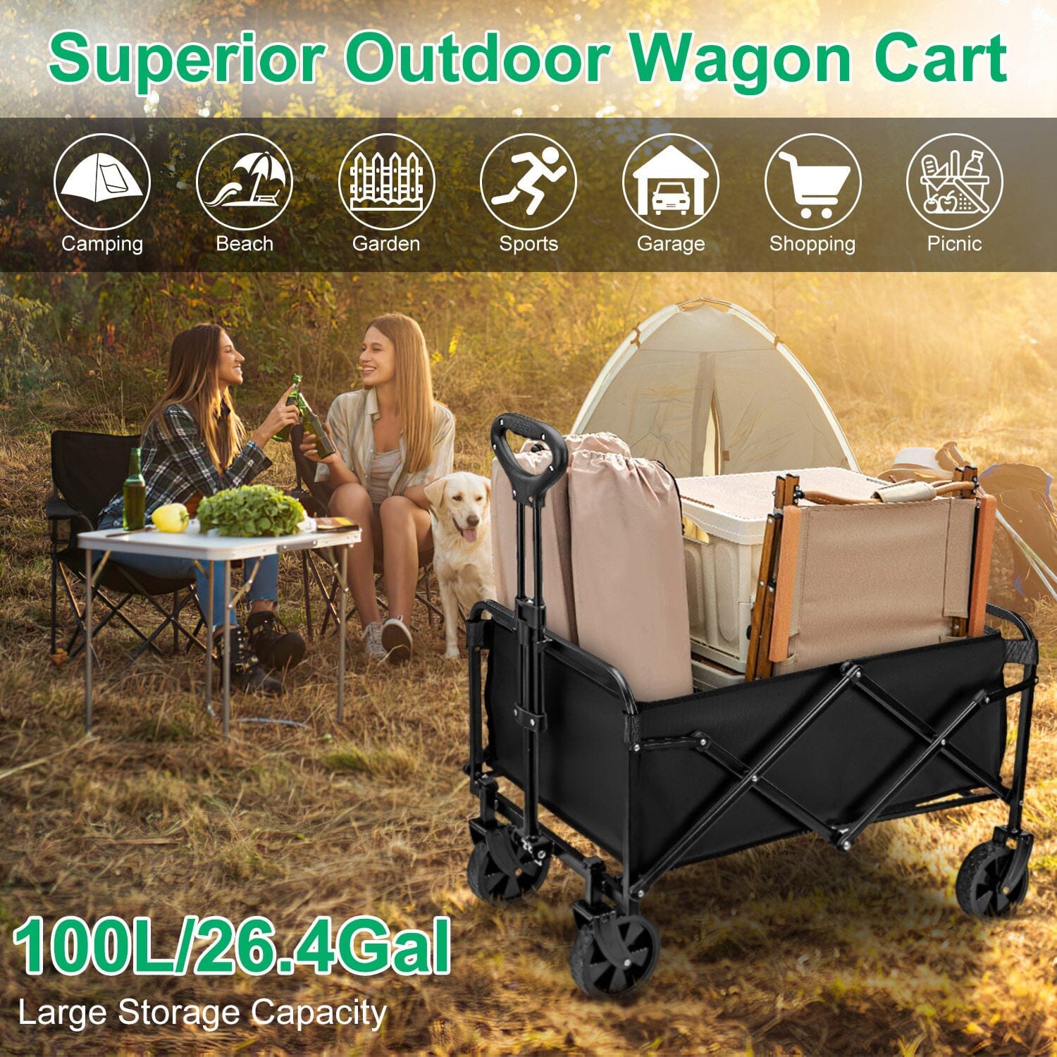 Collapsible Folding Wagon Cart Best Place Online