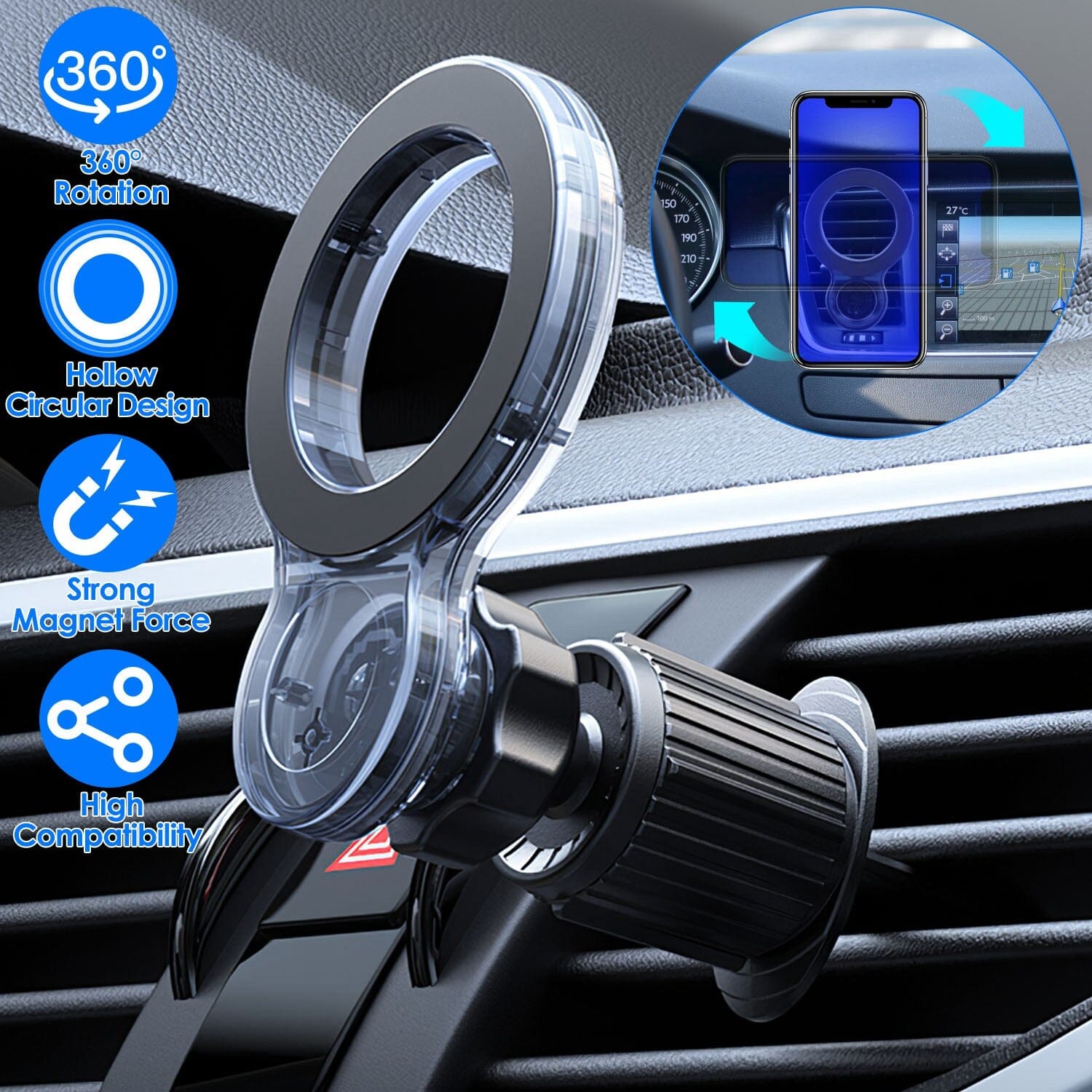 Car Mount Magnetic Phone Holder For Car 360° Rotation Clearance Buy