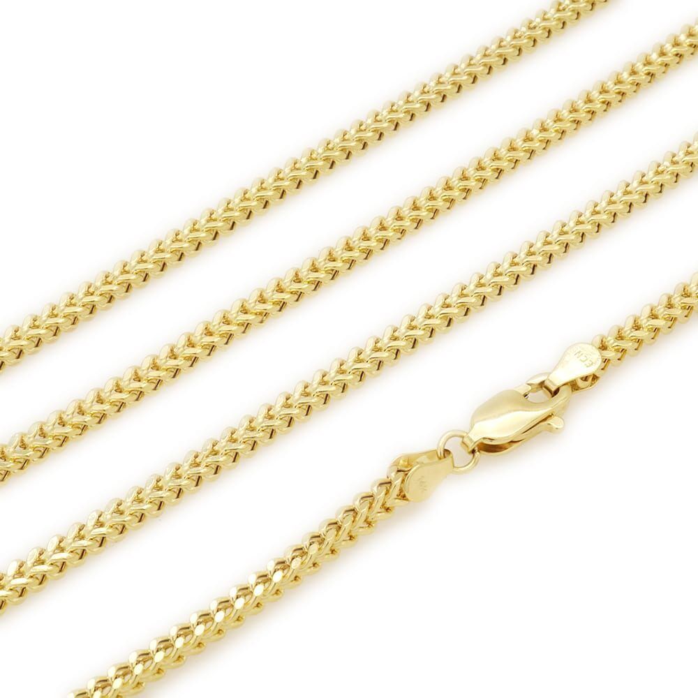 14K Yellow Gold 2mm Franco Chain Necklace Visit Online