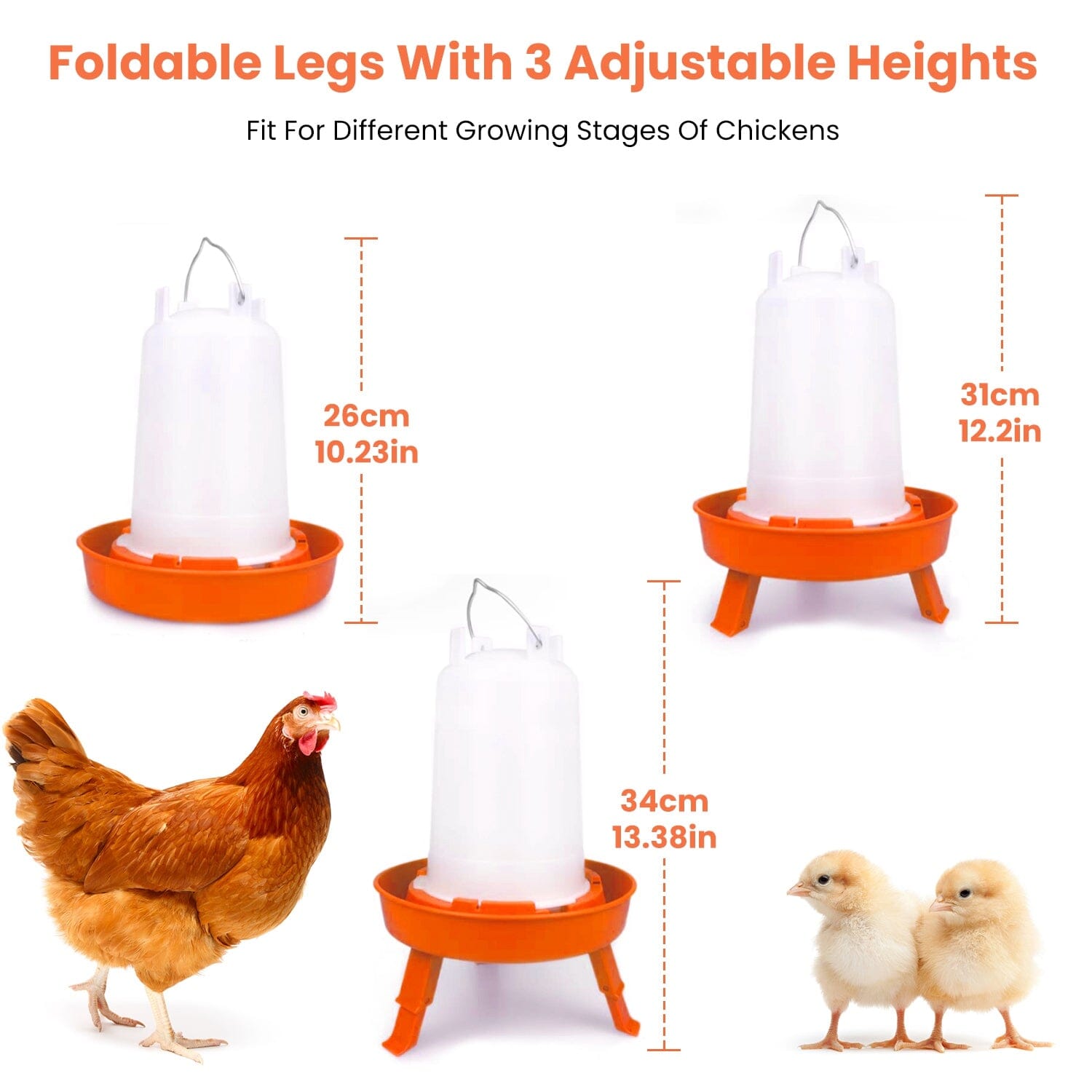 1.5L Chicken Feeder Adjustable Height Waterer Set Buy Cheap Footlocker Pictures