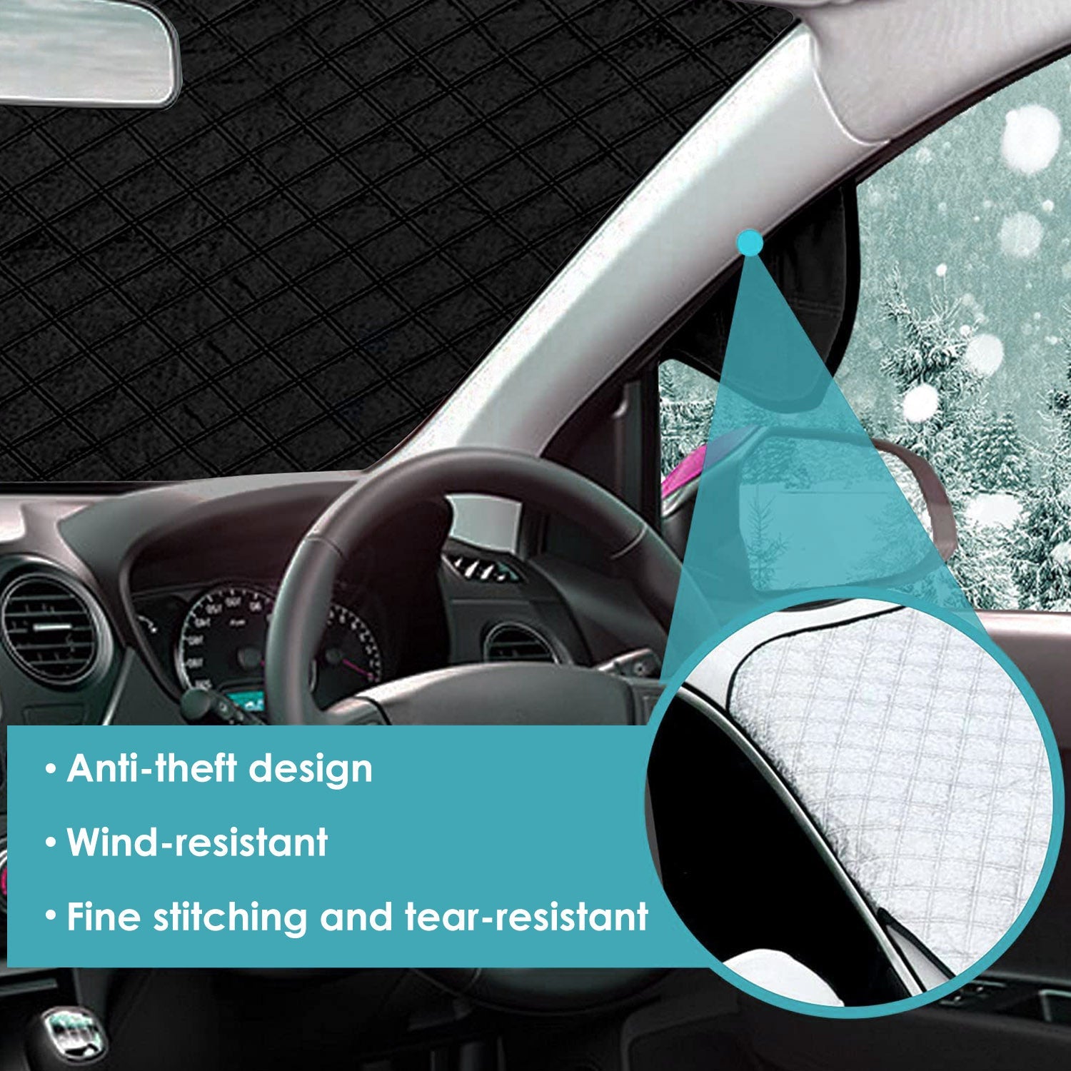 Windshield Protector Against Ice Sun Fit for Small Mid SUVs with Anti-theft Flaps Buy Online Cheap