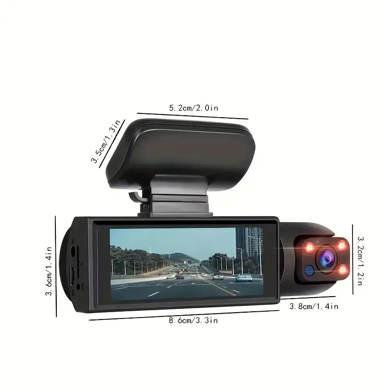 1080P High-Definition Dual Camera Dash Cam for Cars 3.16 Inch IPS Screen GPS and Lane Departure Warning Limited Edition Cheap Pice