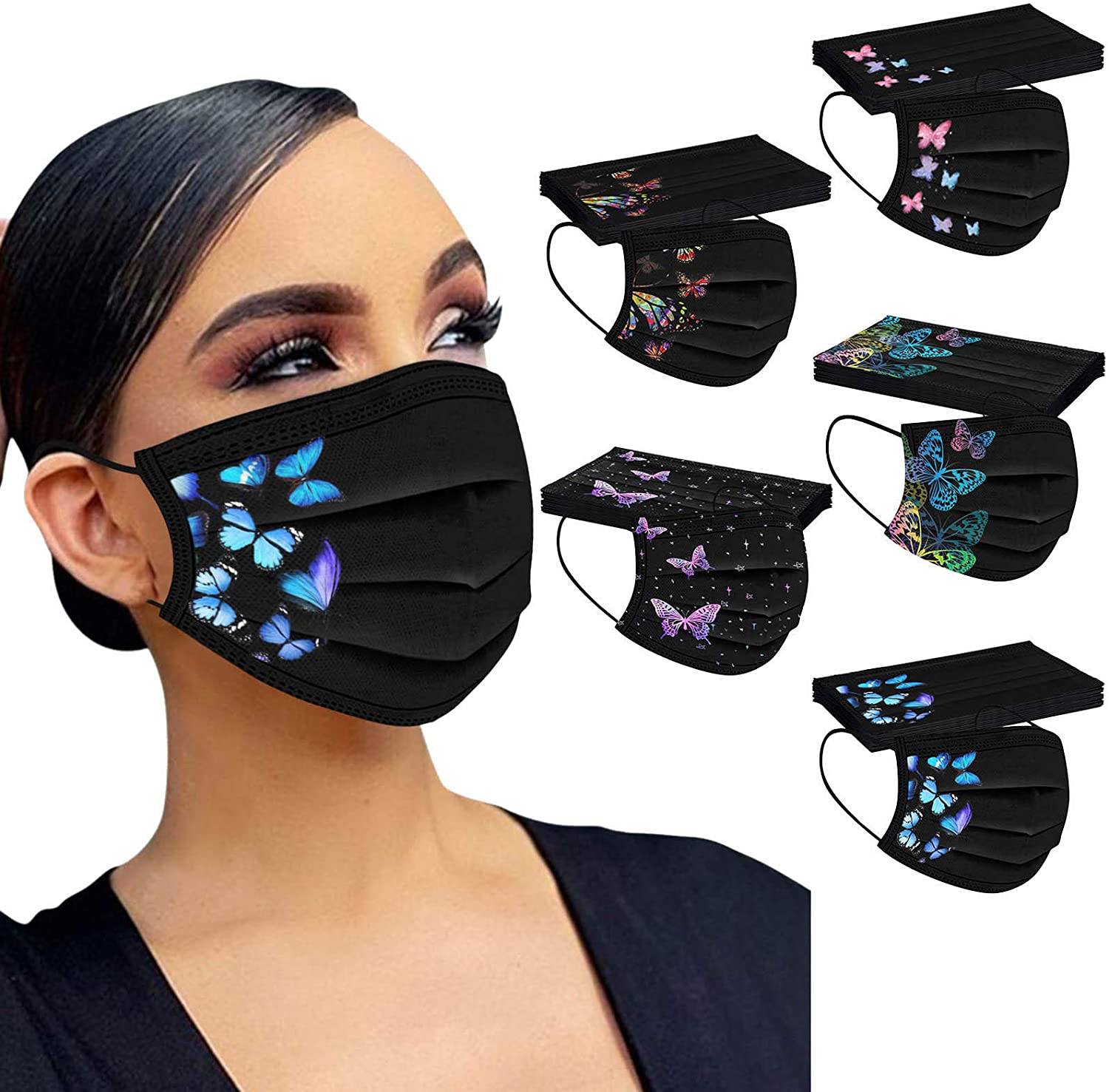 Butterfly Printed Paper Mask Cheap Pictures