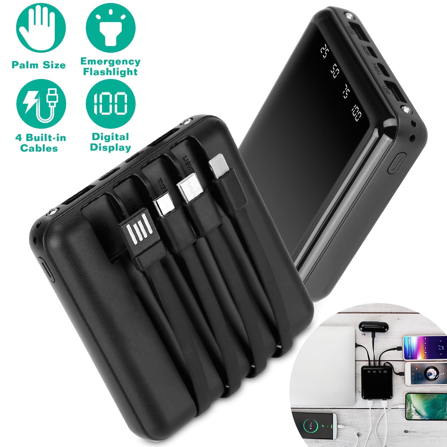 1000mAh Portable Charger Power Bank Outlet Deals