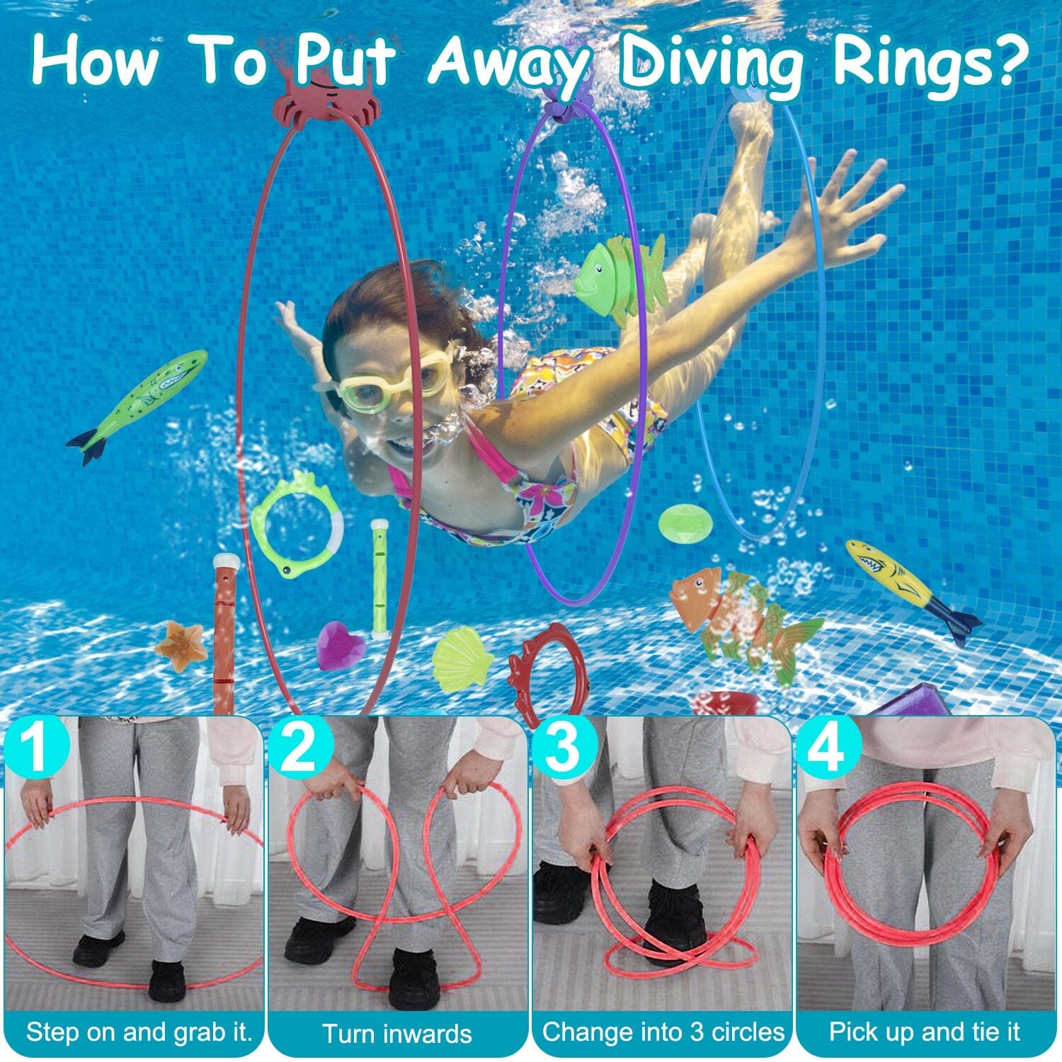 24-Pieces: Diving Toys Swimming Pool for Aged 3+ Years Old With Credit Card Online