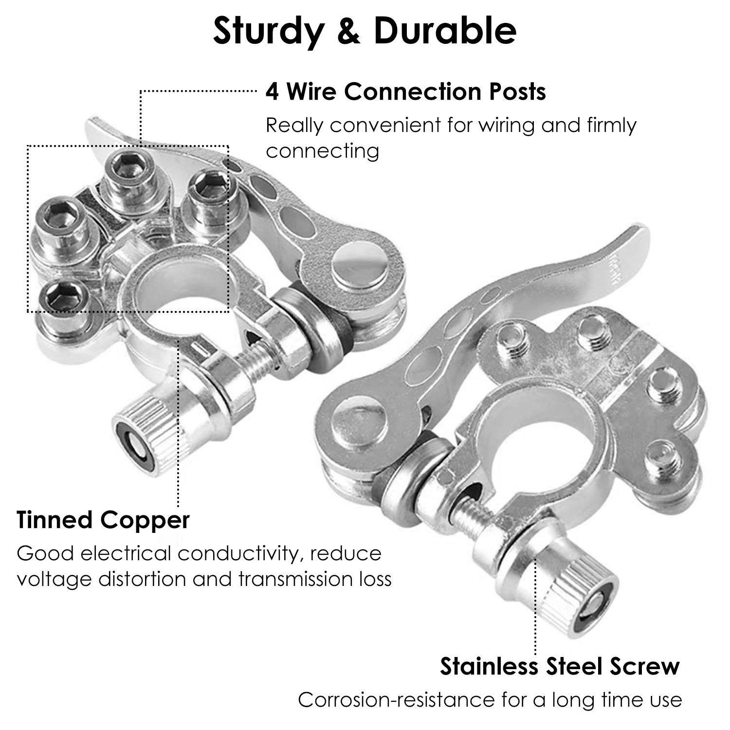 2-Piece: Battery Terminal Connector Quick Release Disconnect Car Battery Cheap Sale Outlet Store