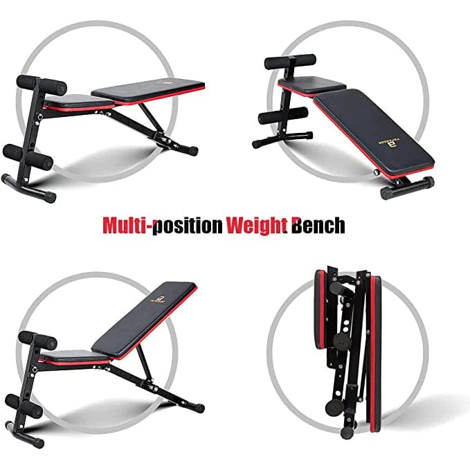 PAPABABE Workout Bench with Upgraded Wider Backrest for Bench Press Full Body Workout Manchester Cheap Pice