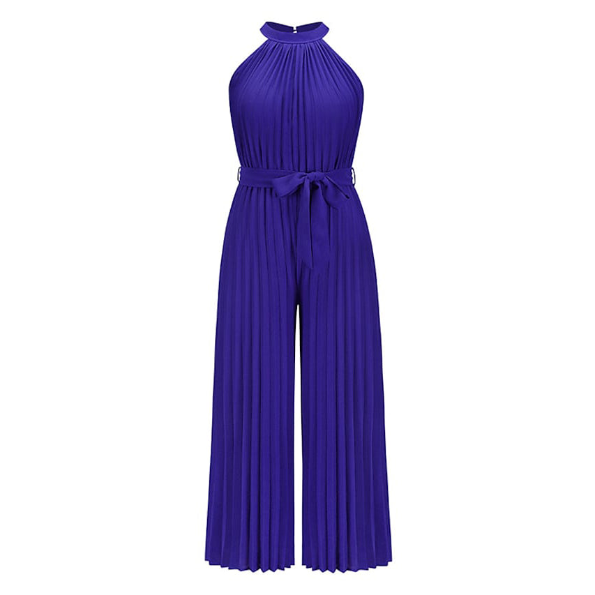 Women's Lace-Up Halter Casual Wide-Leg Jumpsuit Outlet Affordable