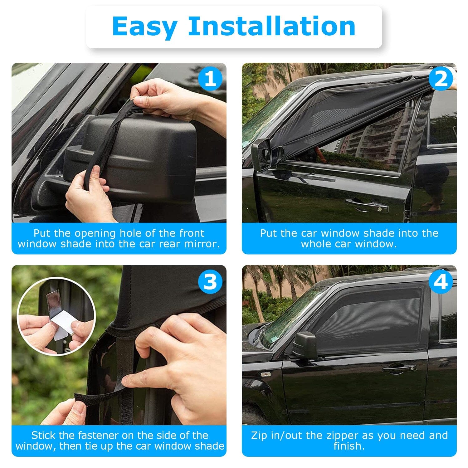 2-Piece: Car Side Window Screen Mesh Cover Tumblr Cheap Pice