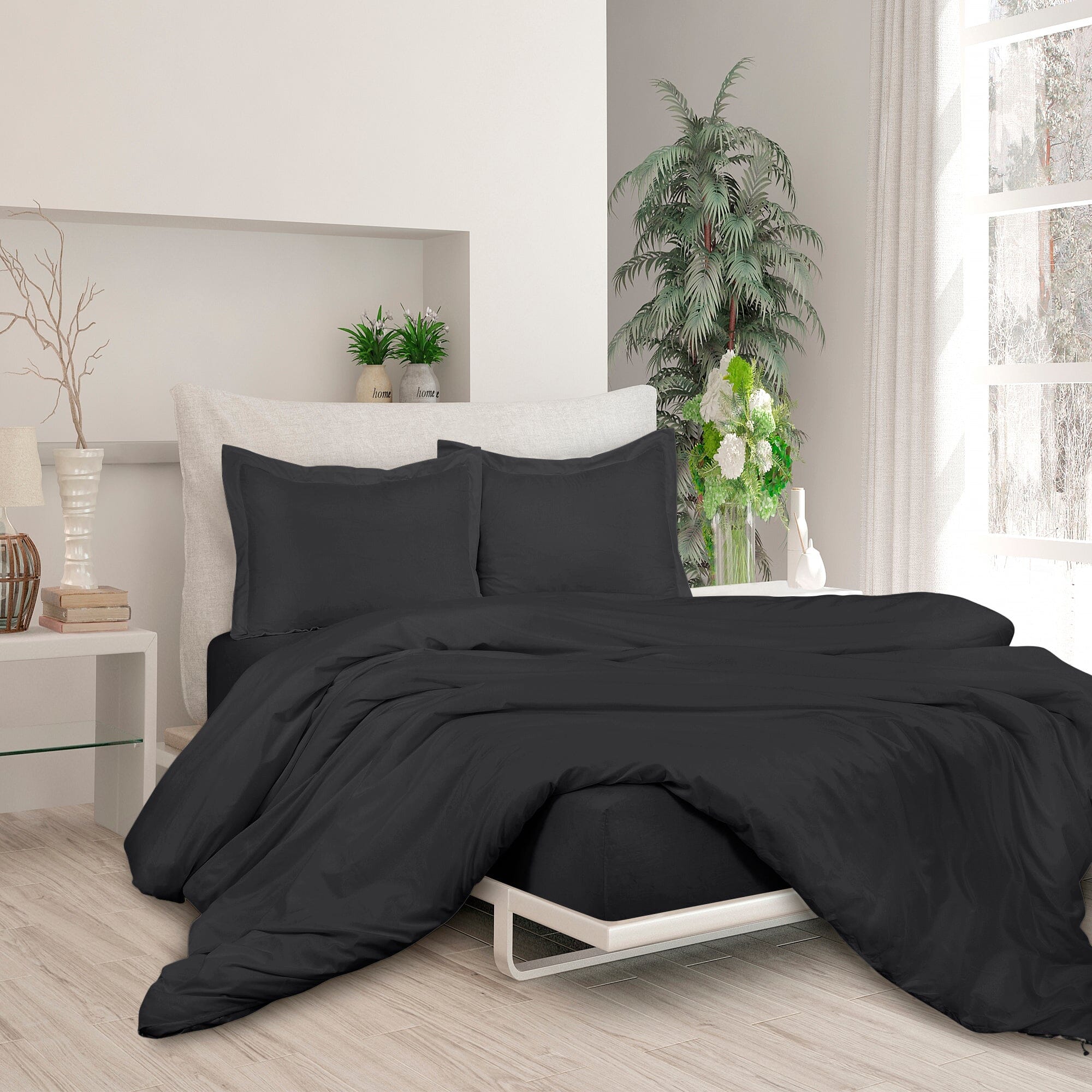 3-Piece Set: Royale Double Brushed Duvet Covers Set With Button Closure & Corner Ties Amazon Online