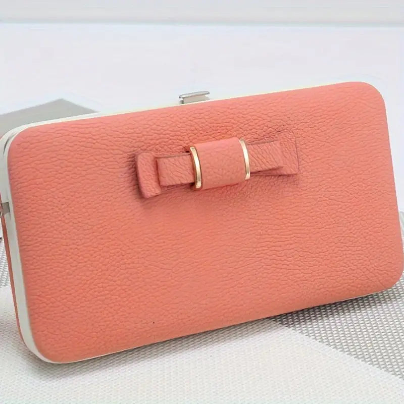 Elegant Bow Decor Phone Wallet Outlet Fashionable