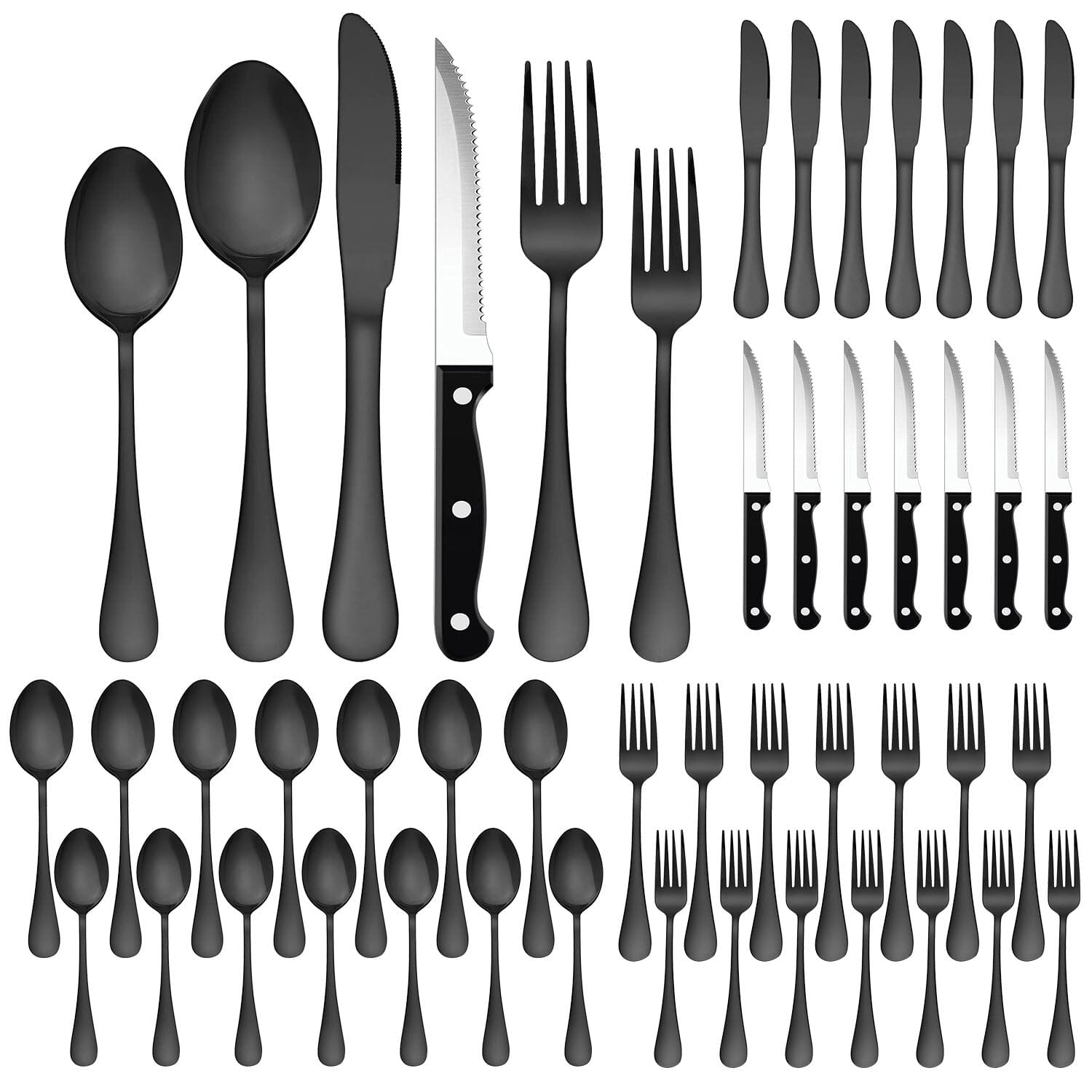 48-Piece: Stainless Steel Silverware Cutlery Set Fast Delivery For Sale