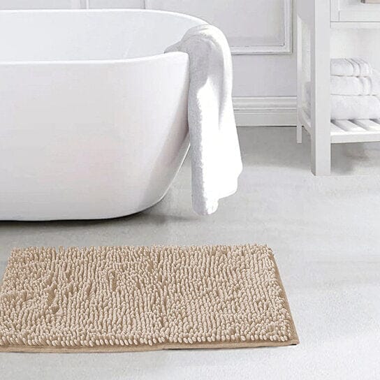 Slip-Resistant Shag Anna Chenille Soft Absorbent Bath Mat Bathroom Rug 17 x 24 Get Authentic For Sale